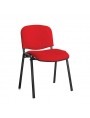 Taurus Fabric Black Frame Stacking Chair
