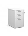 3 Drawer Desk High Pedestal 600mm Deep White