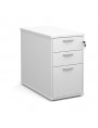 3 Drawer Desk High Pedestal 800mm Deep White