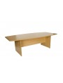 BDT240 - Barrel Shaped Boardroom Table 2.4m Light Oak