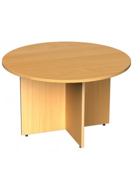 1.2m Circular Meeting Table With Cruciform Legs