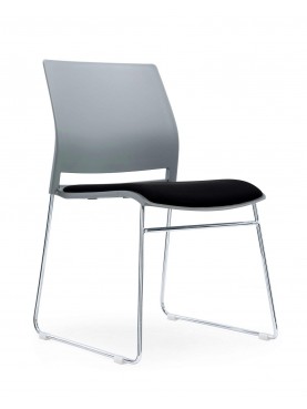 Verse Meeting Chair with Black Seat Pad