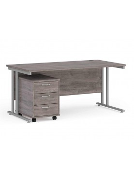 Maestro 25 Rectangular Desk & 3 Drawer Pedestal Combo