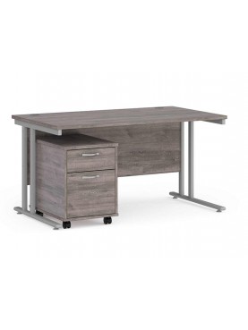 Maestro 25 Rectangular Desk & 2 Drawer Pedestal Combo