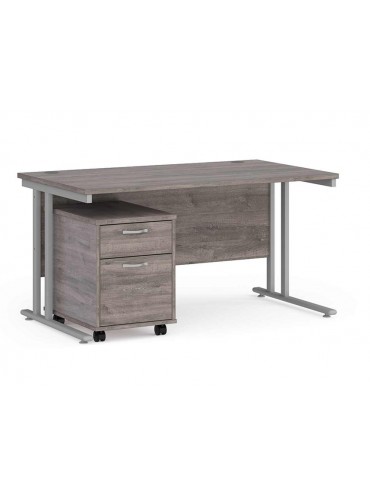 Maestro 25 Rectangular Desk & 2 Drawer Pedestal Combo