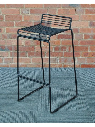 Used Tubular Frame Bar Stool Black