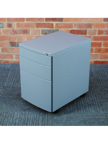 Used Silver Mobile Pedestal 